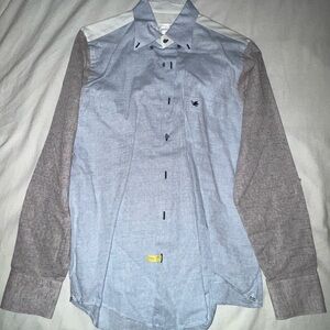 Elegant Two-Tone Button-Down Shirt